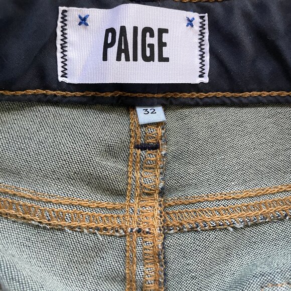 New Paige Denim Skyline Skinny Jeans 32 US x 30.5 Inseam Dark Blue Wash - Picture 4 of 6